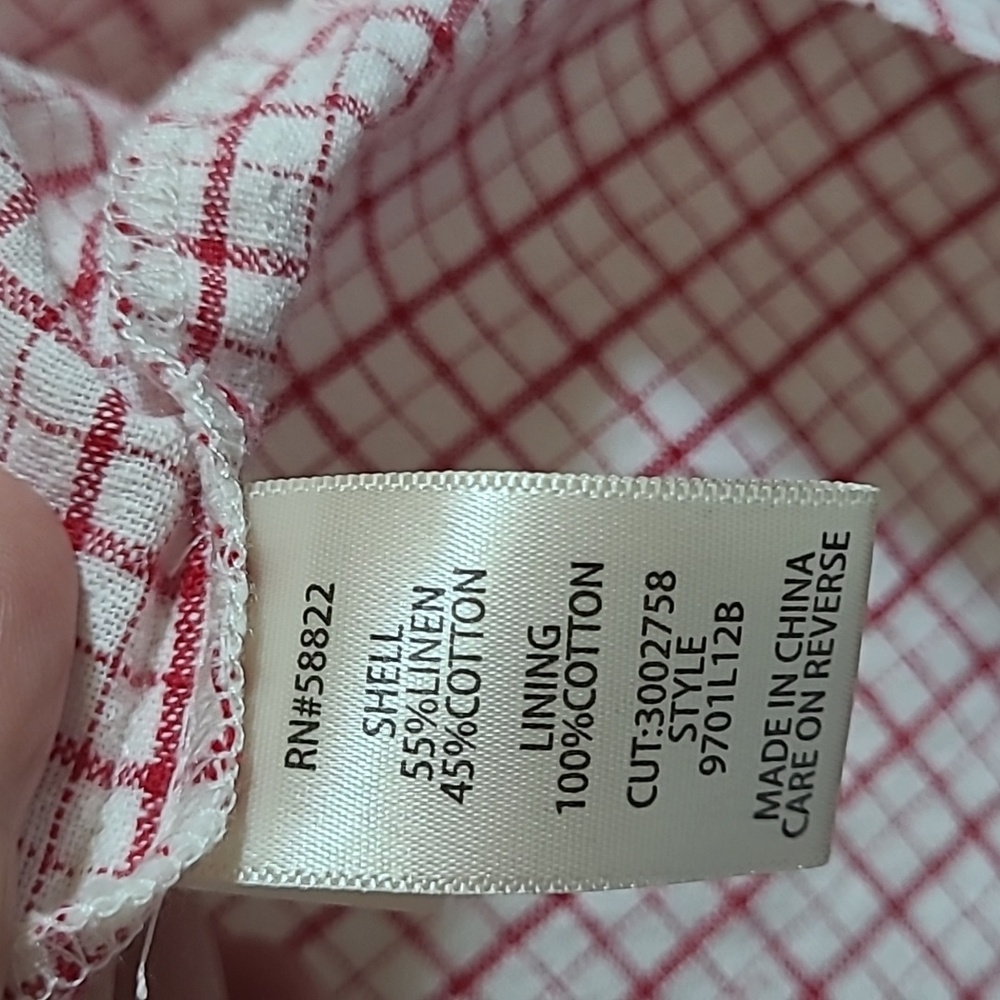 Max Studio red & white skirt. Size L - Picture 6 of 6